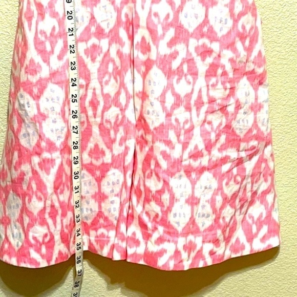 Gap 100% LINEN Pink White Dress Size 4 - Picture 11 of 12